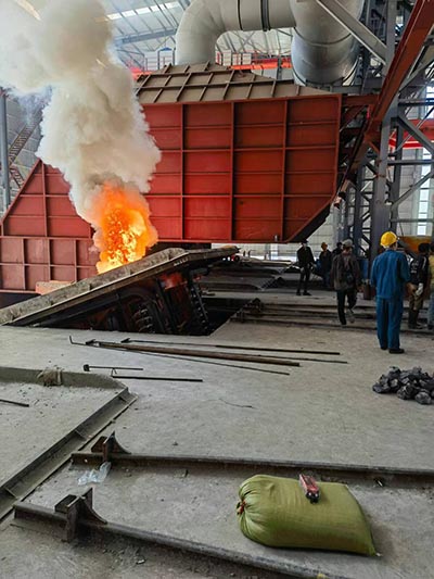 Medium frequency furnace 30 tons,induction furnace capacity 30 tons used for steel industry to casting steel billets for them continue casting steel billets